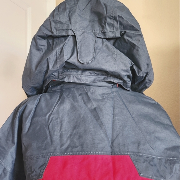 EUC Men's Columbia Omni Tech Red Gray Removable Hood Jacket, Size Large - Picture 8 of 15